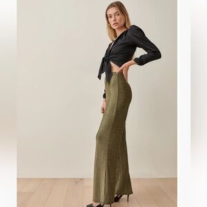 Reformation Pico Pant Gold - Size S NWT